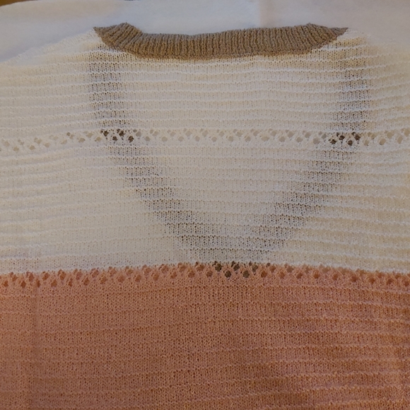 062. Multicolor Color Block Deep V Neck Wrap Sweater  Size M - Picture 11 of 14